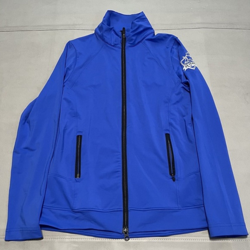 Peter Millar Women Lauren Blue Jacket Terry Athletic‎ Stretch Zip Golf-M-9386